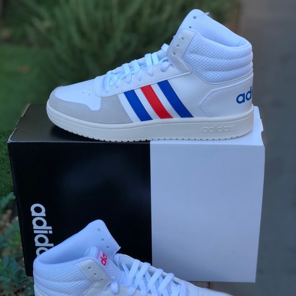 Adidas Mens Hoops 2.0 Mid-Top Sneaker